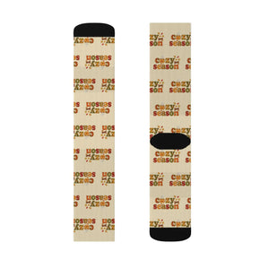 Cozy Season Sublimation Socks, ?Cozy Season’ Patterned Crew