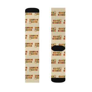 Cozy Season Sublimation Socks, ?Cozy Season’ Patterned Crew