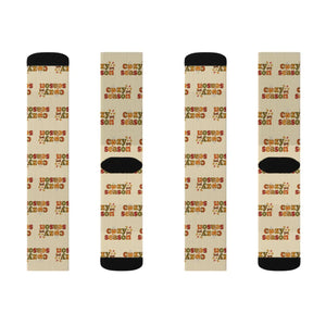 Cozy Season Sublimation Socks, ?Cozy Season’ Patterned Crew