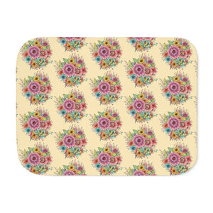 Sherpa Blanket Large Vibrant Flowers Cozy Soft Throw - Dipaliz - Blankets