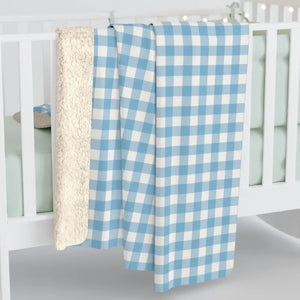 Sherpa Fleece Blanket Cozy Gingham Throw for Home Decor Dipaliz - Blankets