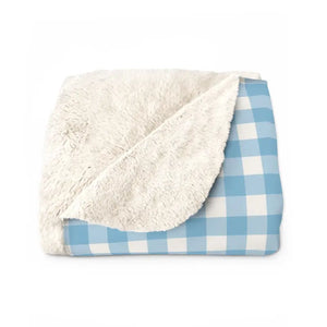 Sherpa Fleece Blanket Cozy Gingham Throw for Home Decor Dipaliz - Blankets