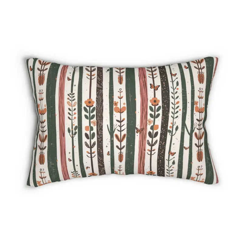 Bloom-tastic Comfort: Cozy Lumbar Pillow for Nature Lovers - 20’’ × 14’’ Home Decor