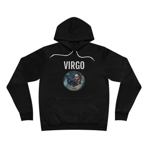 Cosmic Virgo Zodiac Sign Hoodie - Sponge Fleece Pullover - Dipaliz - Hoodies - Xs