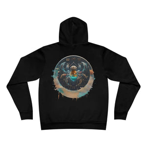 Celestial Cancer Zodiac Sign Hoodie Sponge Fleece - Dipaliz - Hoodies