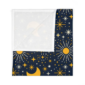 Stars Baby Swaddle Blanket - Cosmic Comfort - Dipaliz - 30’’ × 40’’ / White - Swaddling Blankets