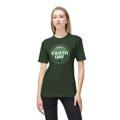 Eco Chic Usa-made Earth Day Tee - 100% Cotton Comfort - Hunter Green / s T-shirt