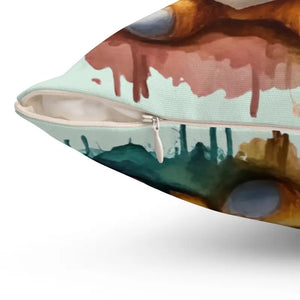 Teddy Bear Polyester Square Pillow - Ultra Soft Plush Comfort - Dipaliz - Throw Pillows