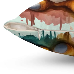 Teddy Bear Polyester Square Pillow - Ultra Soft Plush Comfort - Dipaliz - Throw Pillows