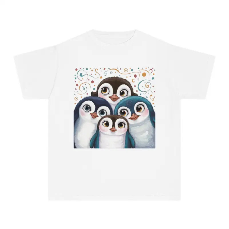 Waddle Up in Style: Cozy Three Penguins Tee for Kids - Clothes