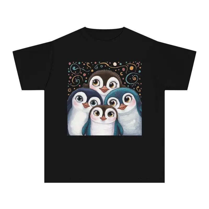 Waddle Up in Style: Cozy Three Penguins Tee for Kids - Clothes