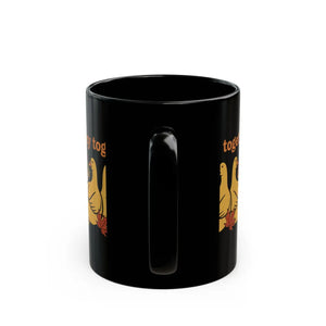 Cozy Together Duck Autumn Mug, Fall Pumpkin & Leaves Coffee Cup (11oz/15oz) - Mugs