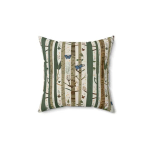 Polyester Throw Pillow Square Forest Tree Design by Dipaliz - 14’’ × - Pillows