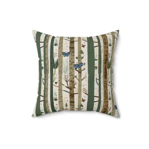 Polyester Throw Pillow Square Forest Tree Design by Dipaliz - 16’’ × - Pillows