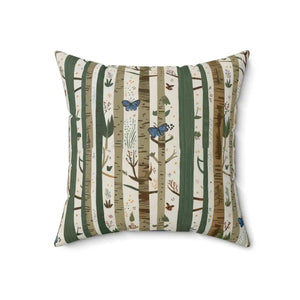 Polyester Throw Pillow Square Forest Tree Design by Dipaliz - 18’’ × - Pillows