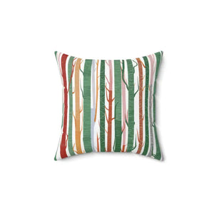 Tree Trunk Pillow - Cozy Polyester Square Nature Decor - Dipaliz - 14’’ × - Throw Pillows