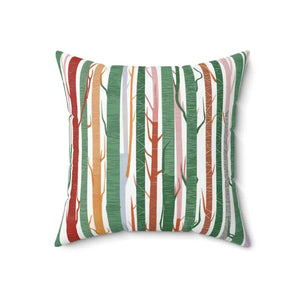 Tree Trunk Pillow - Cozy Polyester Square Nature Decor - Dipaliz - 18’’ × - Throw Pillows