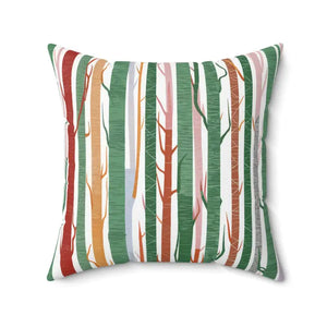 Tree Trunk Pillow - Cozy Polyester Square Nature Decor - Dipaliz - Throw Pillows