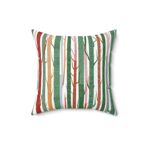 Tree Trunk Pillow - Cozy Polyester Square Nature Decor - Dipaliz - Throw Pillows