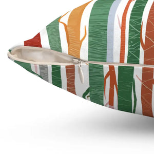 Tree Trunk Pillow - Cozy Polyester Square Nature Decor - Dipaliz - Throw Pillows