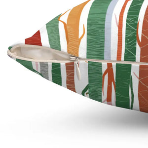 Tree Trunk Pillow - Cozy Polyester Square Nature Decor - Dipaliz - Throw Pillows