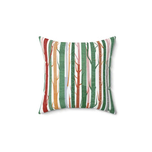 Tree Trunk Pillow - Cozy Polyester Square Nature Decor - Dipaliz - Throw Pillows