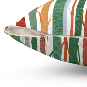 Tree Trunk Pillow - Cozy Polyester Square Nature Decor - Dipaliz - Throw Pillows