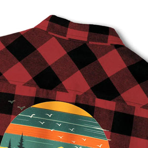 Unisex Flannel Shirt - Forest Green Brushed Cotton - Dipaliz - Shirts