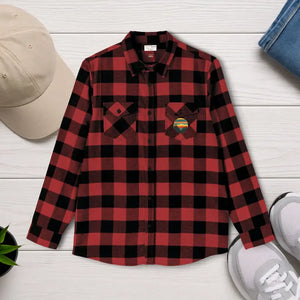Unisex Flannel Shirt - Forest Green Brushed Cotton - Dipaliz - Red / Black / Xs - Shirts