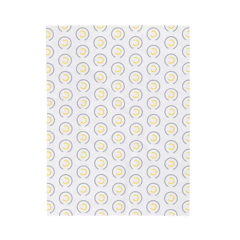 Cozy Oasis: Abstract Yellow Velveteen Plush Blanket - All Over Prints