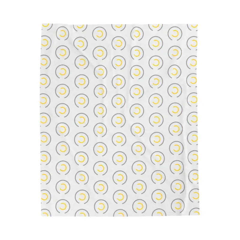 Cozy Oasis: Abstract Yellow Velveteen Plush Blanket - All Over Prints