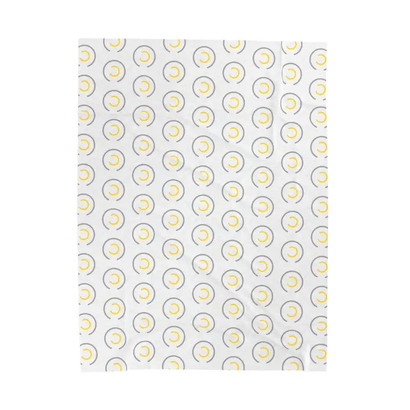 Cozy Oasis: Abstract Yellow Velveteen Plush Blanket - All Over Prints