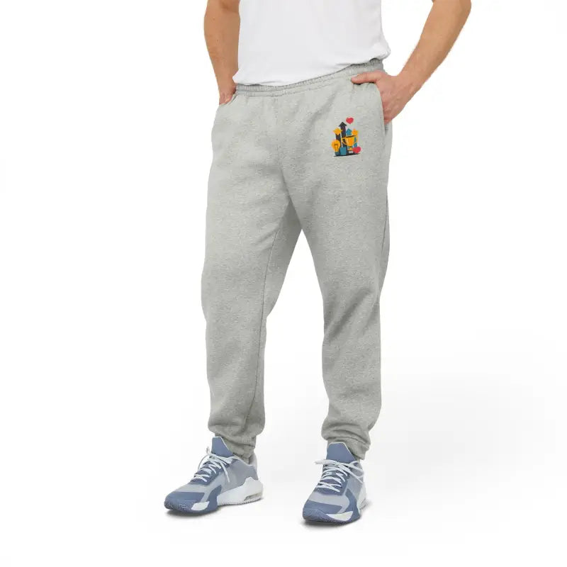 Cozy Up in Adidas Unisex Fleece Joggers - Eco-friendly Style - Trousers