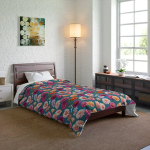 Floral Comforter - Ultra Soft Polyester Bedding - Dipaliz - 68’’ × 88’’ - Quilts & Comforters