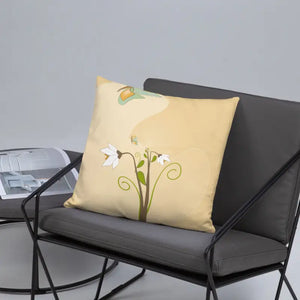 Throw Pillow Graphic White Flowers Cozy Accent - Dipaliz - Pillows