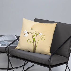 Throw Pillow Graphic White Flowers Cozy Accent - Dipaliz - Pillows