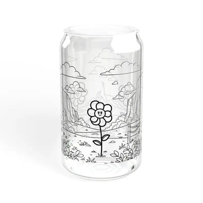 Chic Floral Sipper Glass: Sip Sustainably in Style - Tumbler