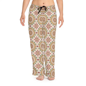 Women’s Pajama Pants - Polyester Jersey Knit Geometric - Dipaliz - l / White Stitching - Pajamas