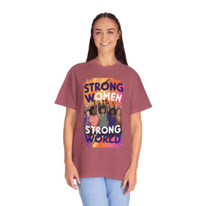 T-shirt - Strong Women Cotton Tee - Bold Statement Shirt - Dipaliz Crimson / s