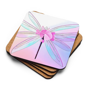 Heat Resistant Pink Abstract Pattern Coaster with Insect Flower - Dipaliz - Coasters