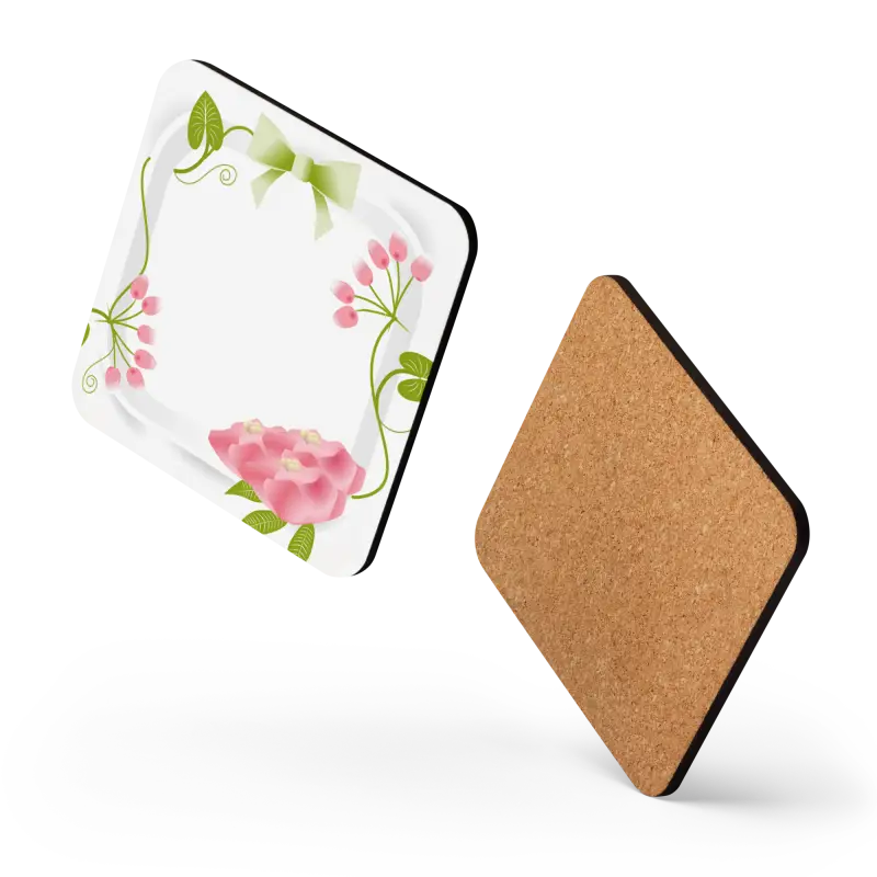 Elevate Decor with Petal Dipaliz Pink Flower Coasters - Kitchen and Dining