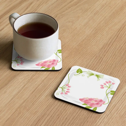 Elevate Decor with Petal Dipaliz Pink Flower Coasters - Kitchen and Dining