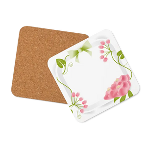 Pink Flower Coasters - Heat Resistant Floral Charm - Dipaliz