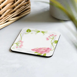 Pink Flower Coasters - Heat Resistant Floral Charm - Dipaliz