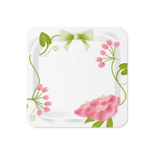 Pink Flower Coasters - Heat Resistant Floral Charm - Dipaliz