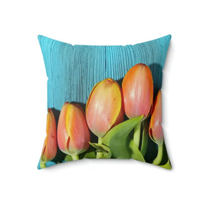 Blue Textured Surface Polyester Square Pillow - Vibrant Decor - Dipaliz - 18’’ × - Throw Pillows