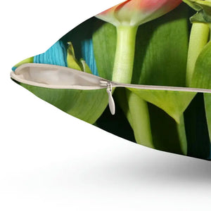 Blue Textured Surface Polyester Square Pillow - Vibrant Decor - Dipaliz - Throw Pillows