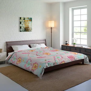 Floral Print Comforter - Cozy Chic Bedroom Style - Dipaliz - 104’’ × 88’’ - Quilts & Comforters