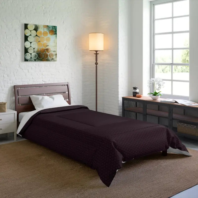 Snuggle in Luxury with our Dreamy Chocolate Brown Comforter - 68’’ × 92’’ Home Decor