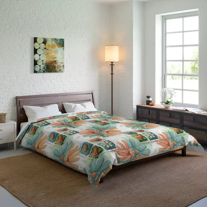 Indulge in Cozy Bliss with Floral Hearts Comforter! - 88’’ × Home Decor